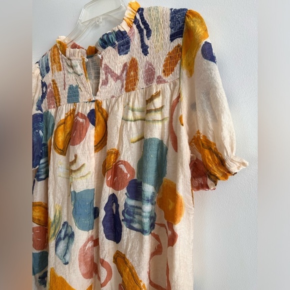 Hayden Women’s Textured Smock Detail Ruffle Top Size Large - Picture 7 of 10